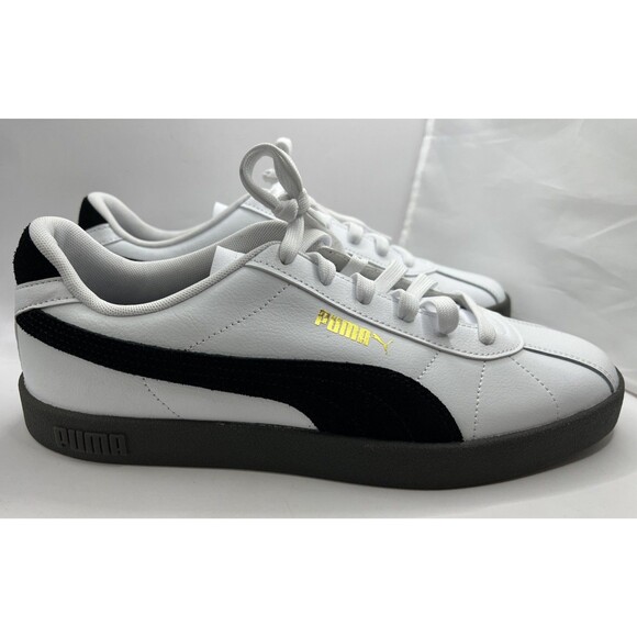 Puma Club II SD FS White Black Gold Accent Leather Size 10.5 Mens New 400921-01 - Picture 1 of 6
